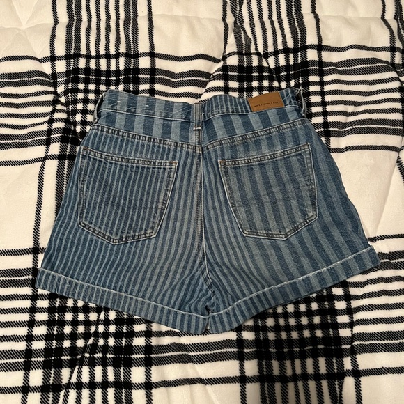 American Eagle Striped Denim Short Shorts - Picture 2 of 4